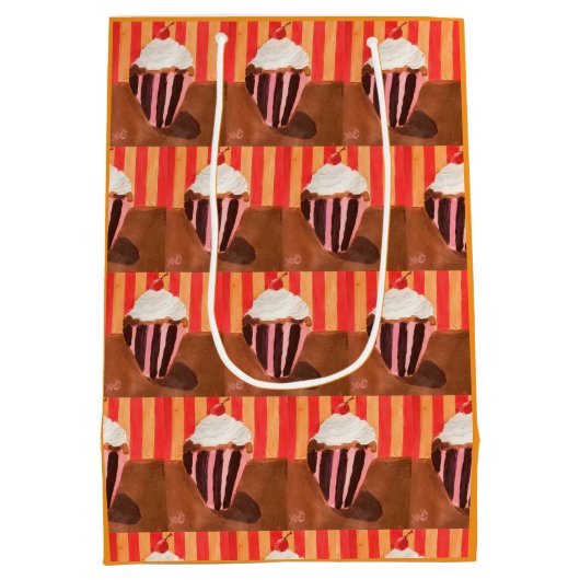 Cupcake with Vanilla Frosting Mittlere Geschenktüte (Rückseite)