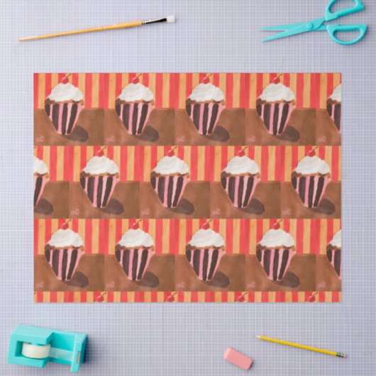 Cupcake with Vanilla Frosting Seidenpapier (Basteln)