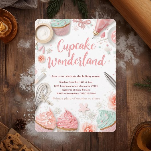 Cupcake Wonderland Pastel Einladung