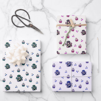 Cupcake Wrapping Paper Set Geschenkpapier Set