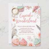 Cupcake-Wunderland Pastell Einladung (Vorderseite)