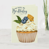 Cupcake wünscht Geburtstagskarte Karte (Vorderseite)