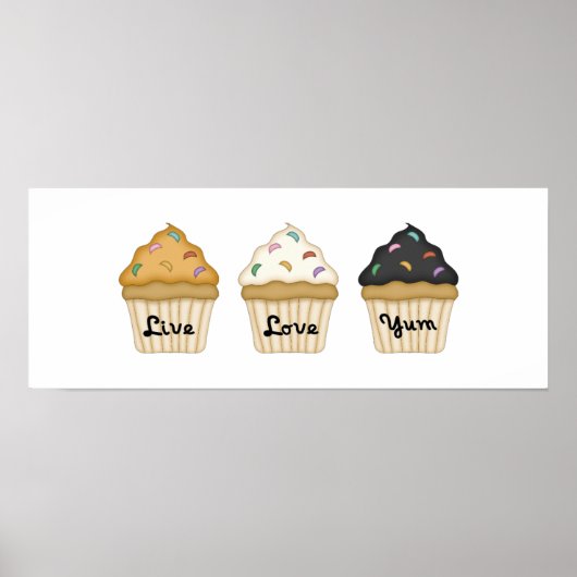 Cupcake Yum Poster (Vorne)