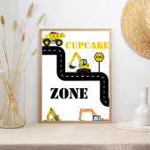 Cupcake Zone Bau Dump Truck Party Poster