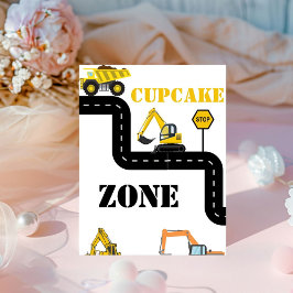Cupcake Zone Bau Dump Truck Party Sockelschild