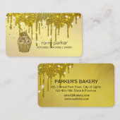 Cupcake Zuhause Bäckerei Konditorei Gold Drilling Visitenkarte (Vorne/Hinten)
