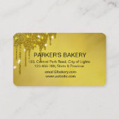 Cupcake Zuhause Bäckerei Konditorei Gold Drilling Visitenkarte (Rückseite)
