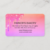 Cupcake Zuhause Bäckerei Konditorei Rosa Tropfen Visitenkarte (Rückseite)