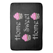Cupcake "Zuhause Sweet Zuhause" Badematte (Vorderseite Vertikal)