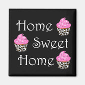Cupcake "Zuhause Sweet Zuhause" Magnet (Vorne)