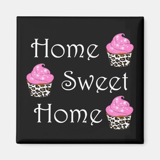 Cupcake "Zuhause Sweet Zuhause" Magnet (Vorne)
