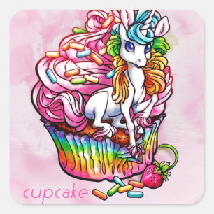 cupcakeprincess.jpg quadratischer aufkleber