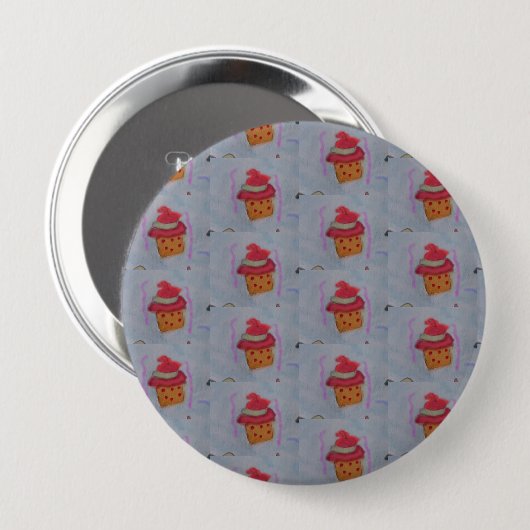 Cupcakes-Abzeichen Button (Vorne & Hinten)