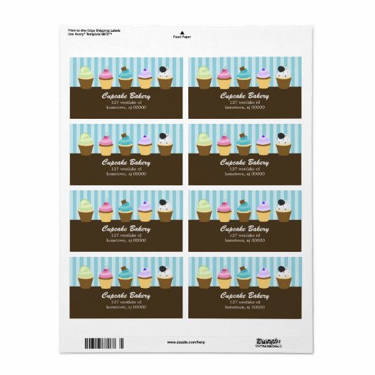 Cupcakes Address Labels (Vorne)