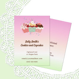 Cupcakes and Cookies Baking Business Card Visitenkarte
