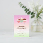 Cupcakes and Cookies Baking Business Card Visitenkarte (Stehend Vorderseite)