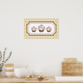Cupcakes Art Print Poster (Küche)