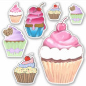 Cupcakes Aufkleber (Vorderseite)
