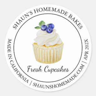 Cupcakes Backen Modernes Label Runder Aufkleber