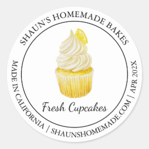 Cupcakes Backen Modernes Label Runder Aufkleber