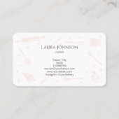 Cupcakes Backen Rose Gold Utensids Whisk Monogramm Visitenkarte (Rückseite)