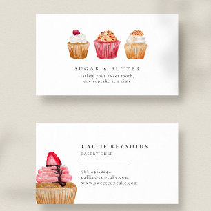 Cupcakes Bäckerei Konditorei Koch Visitenkarte