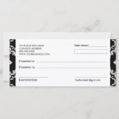 Cupcakes Bakery Boutique Style Geschenkgutscheine (Rückseite)