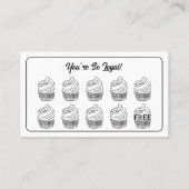 Cupcakes Bakery Coffee Shop Rewards Point Treuekarte (Rückseite)