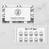 Cupcakes Bakery Coffee Shop Rewards Point Treuekarte (Vorne/Hinten)