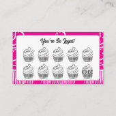 Cupcakes Bakery Coffee Shop Rewards Point Treuekarte (Rückseite)