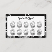 Cupcakes Bakery Coffee Shop Rewards Point Treuekarte (Rückseite)