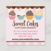 Cupcakes Bakery Coupon Card Sonderangebot Verkauf (Rückseite)
