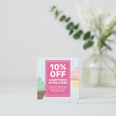 Cupcakes Bakery Coupon Card Sonderangebot Verkauf (Stehend Vorderseite)