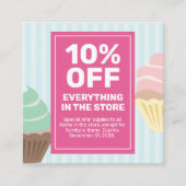 Cupcakes Bakery Coupon Card Sonderangebot Verkauf (Vorderseite)