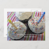 Cupcakes Birthday Wises Postkarte (Vorne/Hinten)