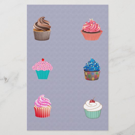 Cupcakes Briefpapier (Vorderseite)