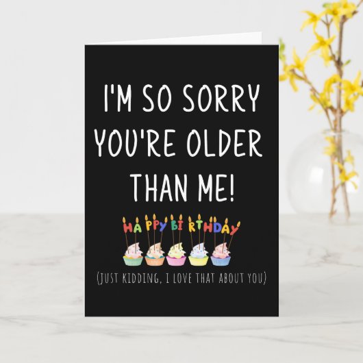 Cupcakes/Candles Hungerfestungen Karte (Gelbe Blume)