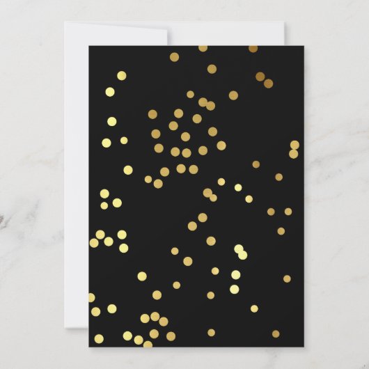 Cupcakes & Champagne Black & Gold Brautparty Einladung (Rückseite)