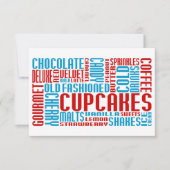 Cupcakes-Chat Einladung (Vorderseite)