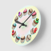 Cupcakes Colorful Circle Uhren (Winkel)