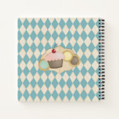 Cupcakes Cookies Backen Kochbuch Rezept Notebook Notizblock (Rückseite)