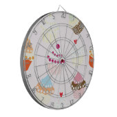 Cupcakes Dartscheibe (Vorderseite Links)