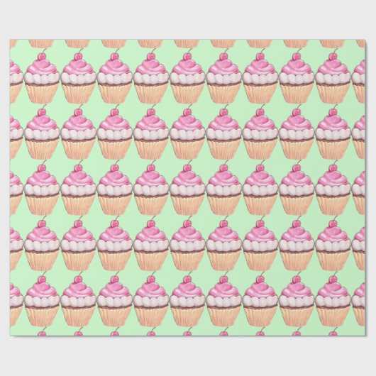 Cupcakes Design Wrapper Geschenkpapier (Flach)