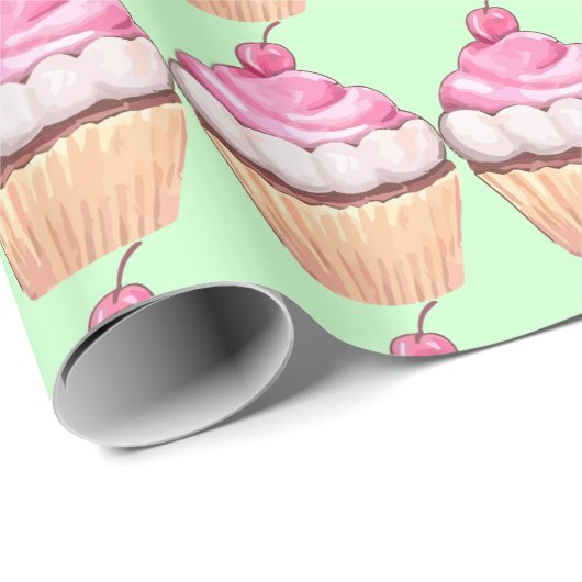 Cupcakes Design Wrapper Geschenkpapier (Rolleneckpunkt)