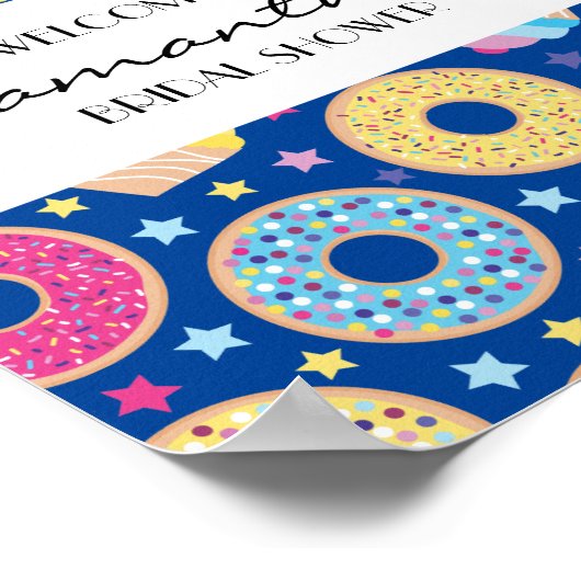 Cupcakes/Donuts Begrüßungszeichen Poster (Ecke)