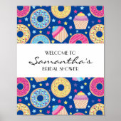 Cupcakes/Donuts Begrüßungszeichen Poster (Vorne)