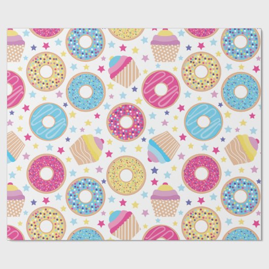Cupcakes/Donuts Geschenkpapier (Flach)