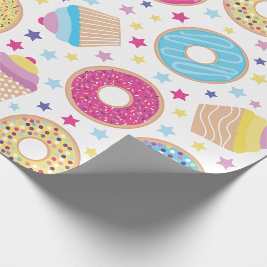 Cupcakes/Donuts Geschenkpapier (Ecke)