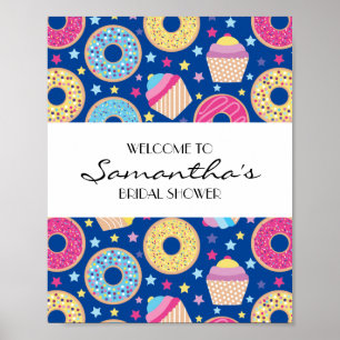 Cupcakes & Donuts Willkommensschild Poster