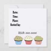 Cupcakes - Einladung zum Geburtstag (Rückseite)